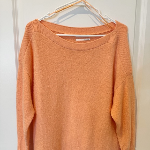 Anthropologie Naomi Peach Merino Wool Blend Long Length Sweater - Picture 5 of 9